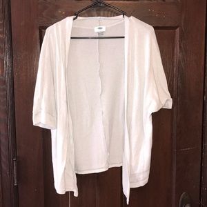 Draped silver cardigan